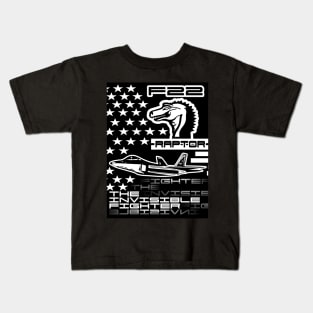 F22 Raptor BLACK Kids T-Shirt